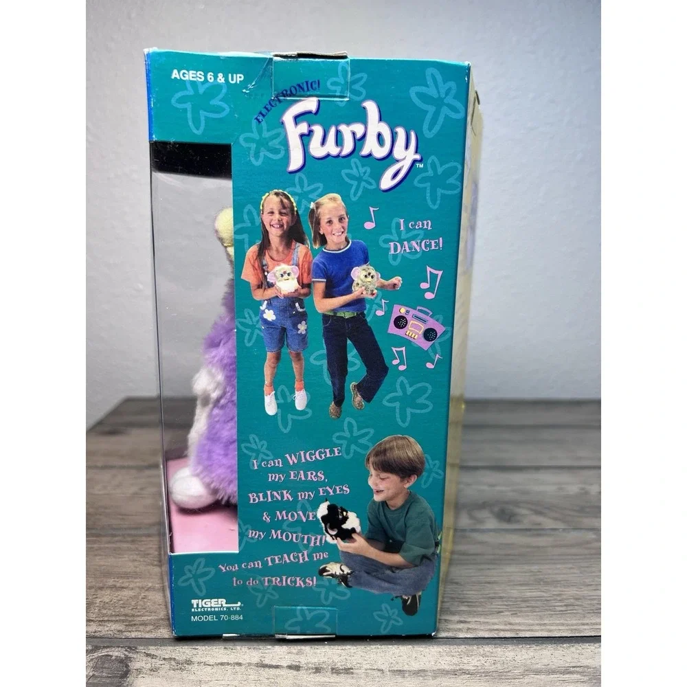 1998 Furby Special Limited Edition Spring Lavender Purple White NIB Sealed VTG